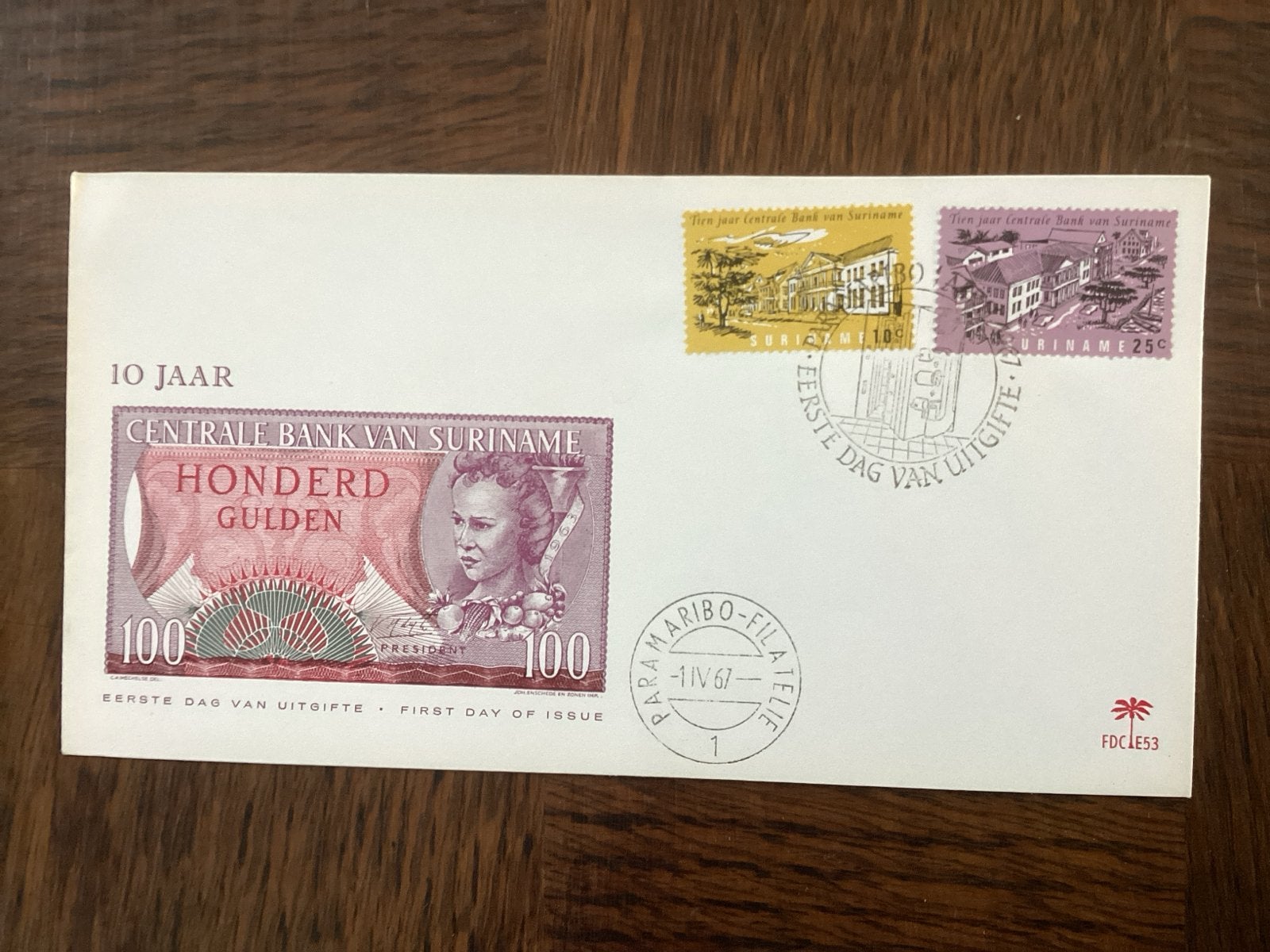 Suriname Eerste Dag Uitgifte envelop 1967, Ophalen of Verzenden, Onbeschreven, Rest van de wereld