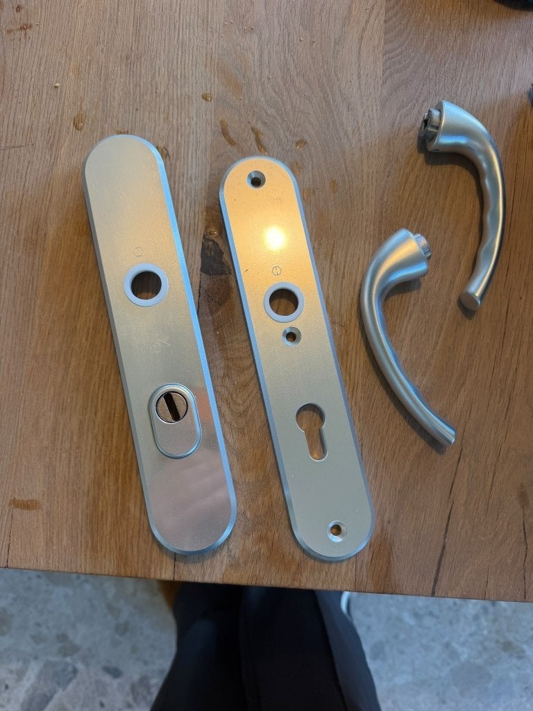 Hoppe veiligheidsbeslag SKG*** PC55 met kerntrekbeveiliging, Ophalen of Verzenden, Nieuw, Overige materialen, Klink of Kruk