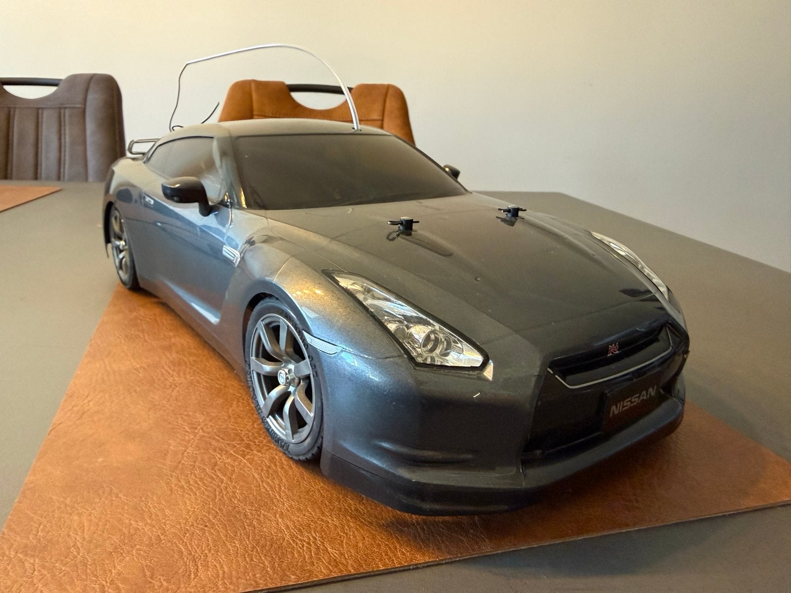 Tamiya TT01 Nissan GT-R RC Auto met Verlichting, Elektro, Gebruikt, Ophalen of Verzenden, Schaal 1:10