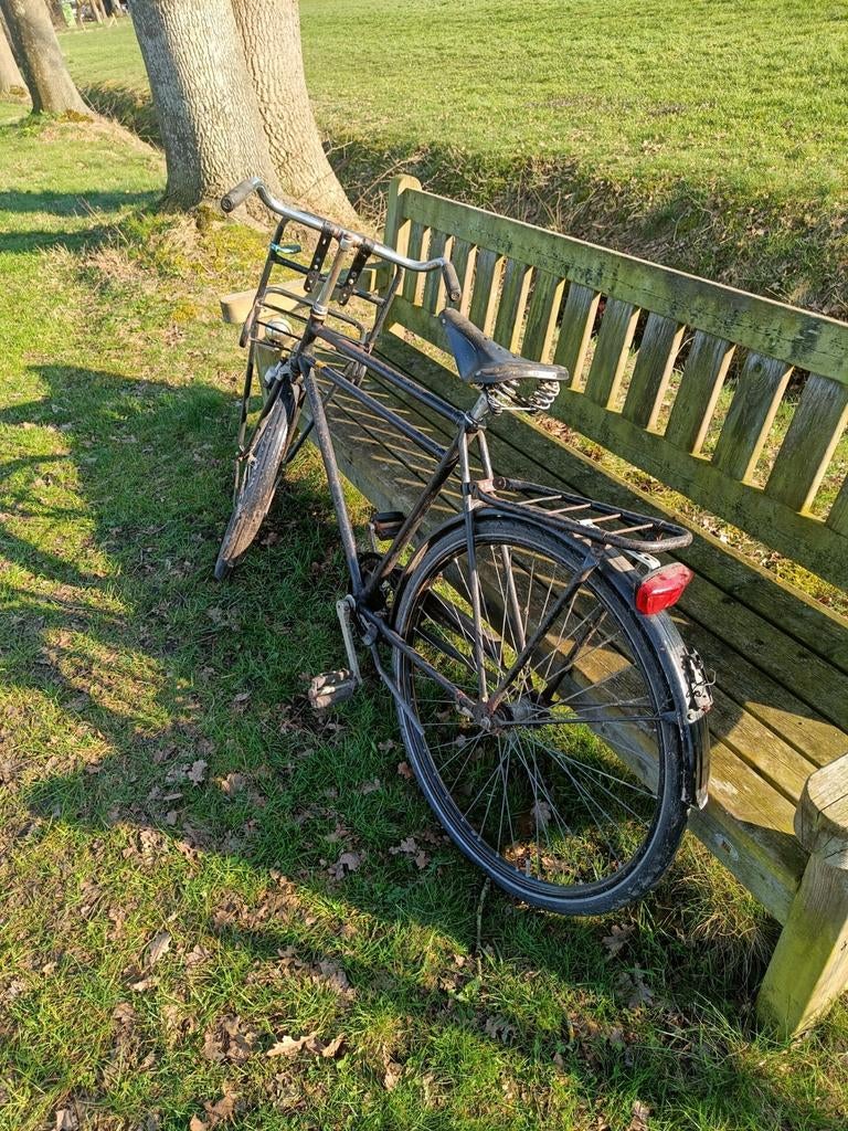 Klassieke Gazelle herenfiets met dubbele stang, Ophalen, Gazelle