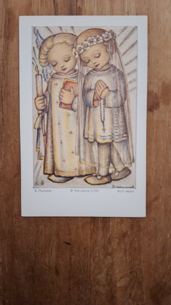 Hummel communie prentje 3387, Ophalen of Verzenden, Zo goed als nieuw, Kaart of Prent, Christendom | Katholiek