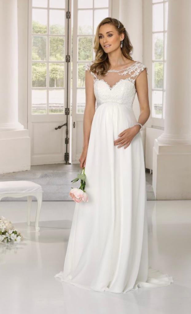 Zwanger? Zwangere bruid? Zwangerschapstrouwjurk, Kleding | Dames, Trouwkleding en Trouwaccessoires, Ophalen, Nieuw, Blauw, Trouwjurk