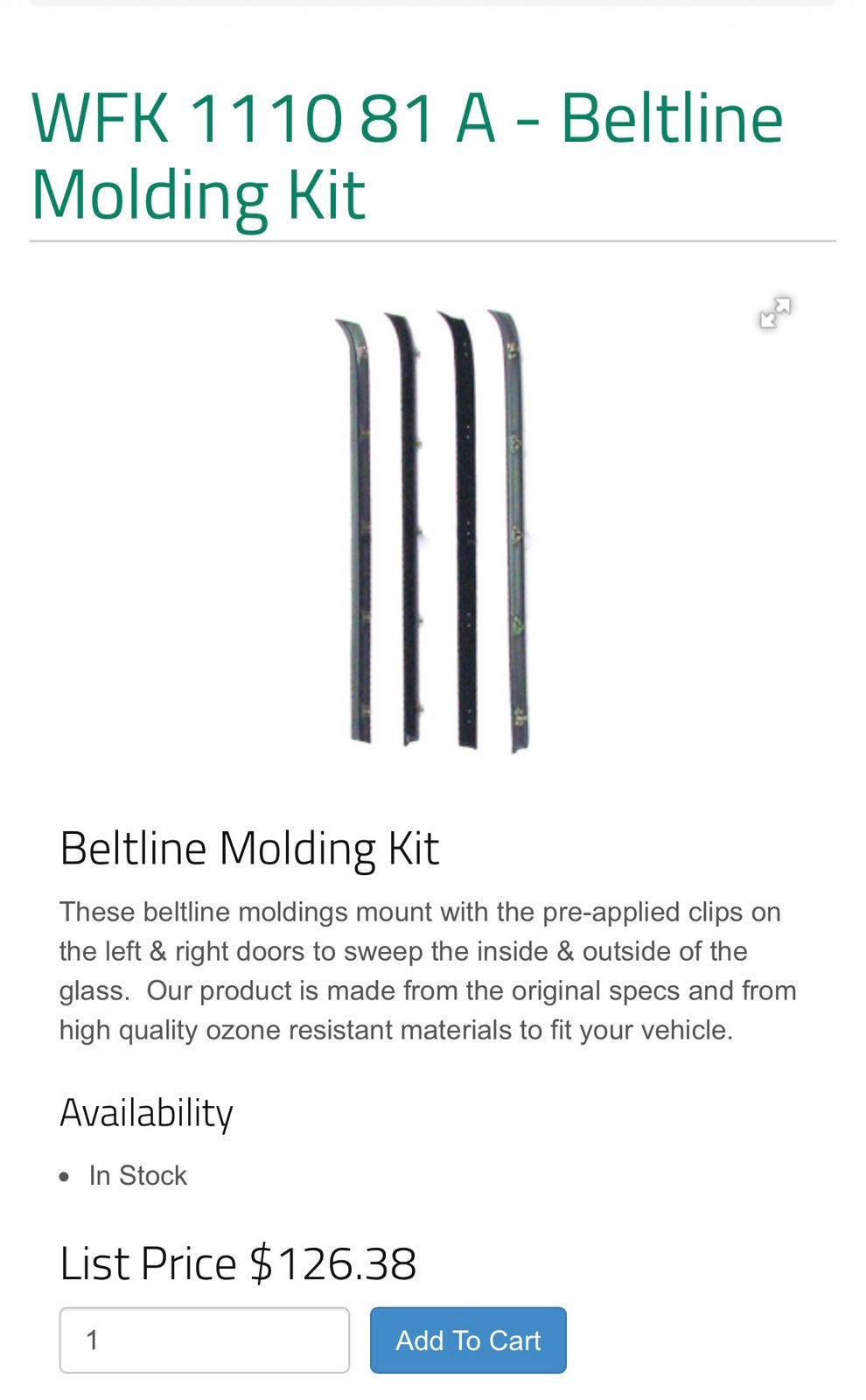 Deur tochtstrip portier deurrubber Amerikaanse autos, Ophalen, Nieuw, Chevrolet