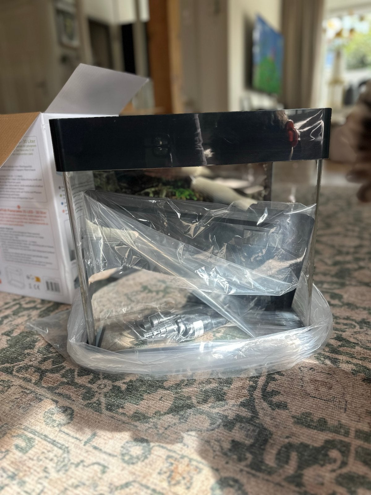 Gehele beginnersset aquarium! Incl soil, planten en garnalen, Ophalen, Nieuw, Gevuld zoetwateraquarium