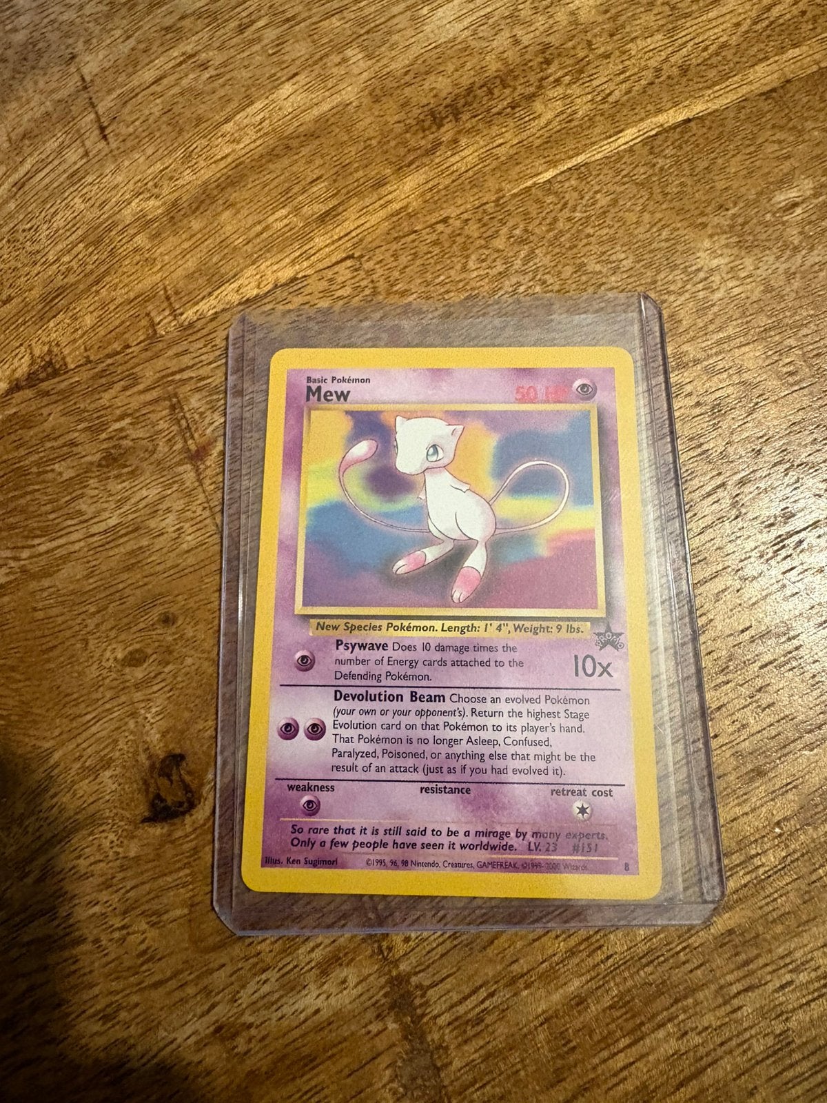 MEW # 8 Black Star Promo Pokemon Card, Ophalen of Verzenden, Zo goed als nieuw