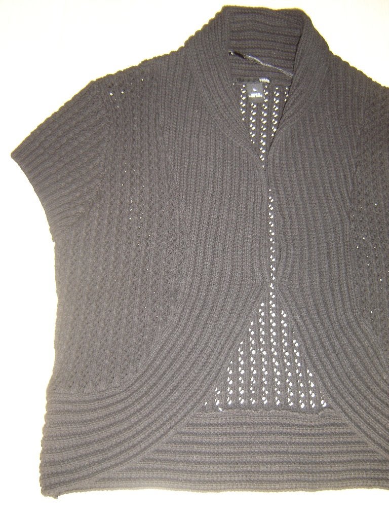 Zgn zwarte dames vestje, mt. L, Ophalen of Verzenden, Zo goed als nieuw, Maat 42/44 (L), Zwart