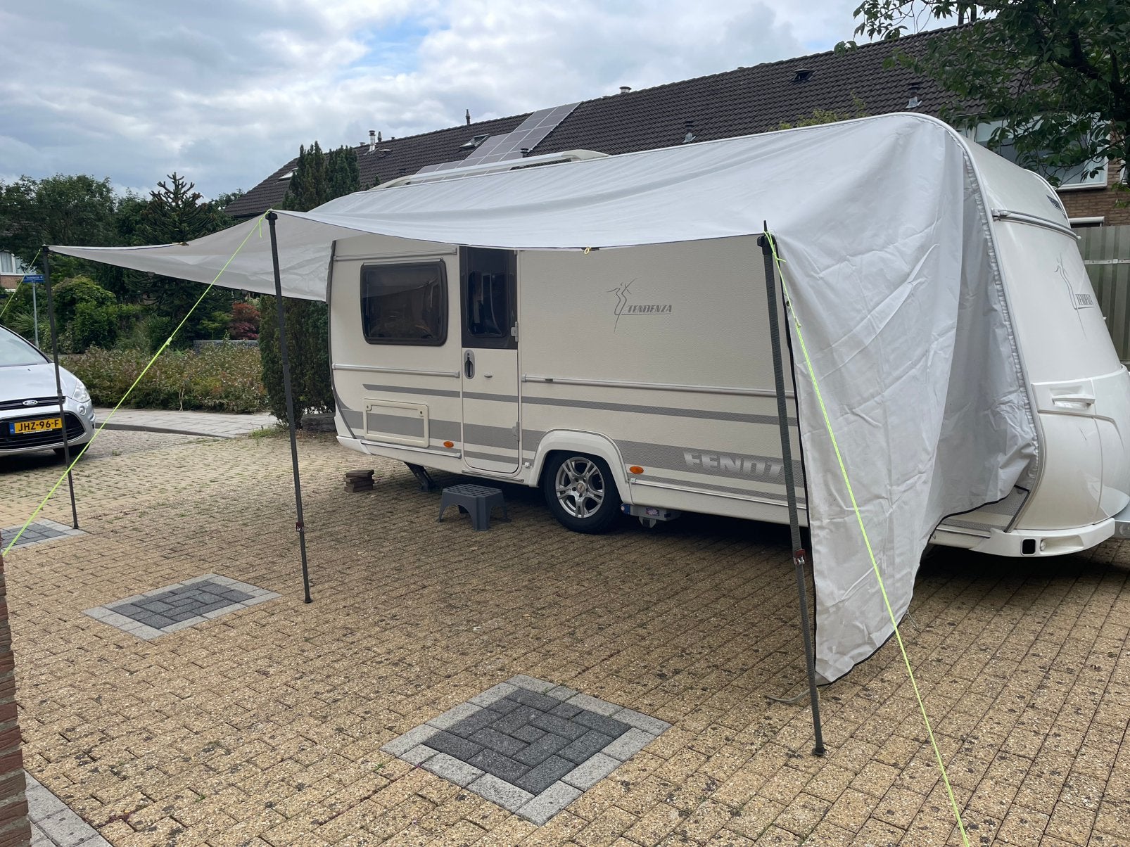Schuifluifel voor aan de caravan, Ophalen of Verzenden, Zo goed als nieuw
