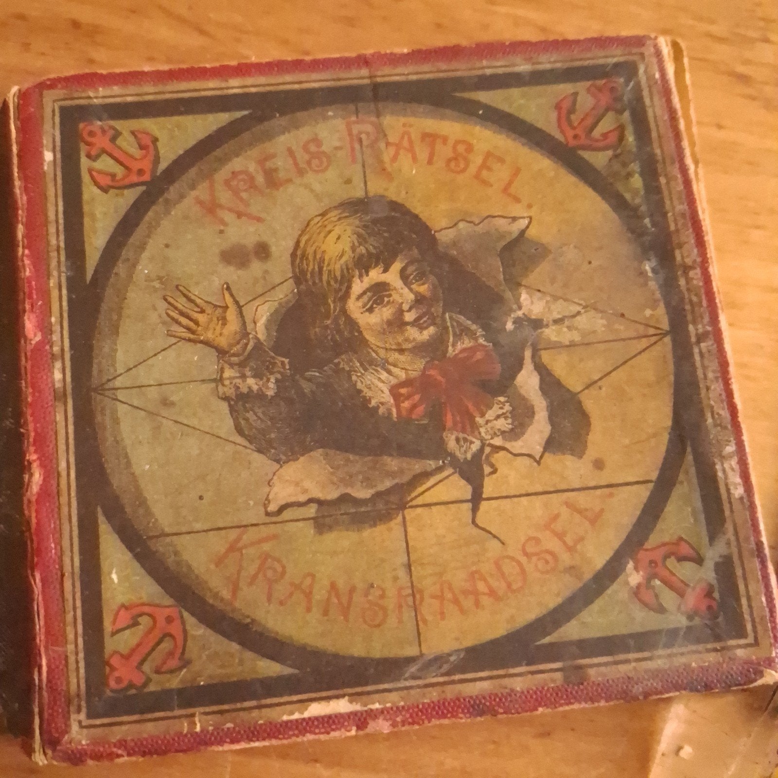 Antiek Tangram Spelletje 1896 Gebakken Klei Terra Cotta, Verzenden, Gebruikt, Poppenhuis