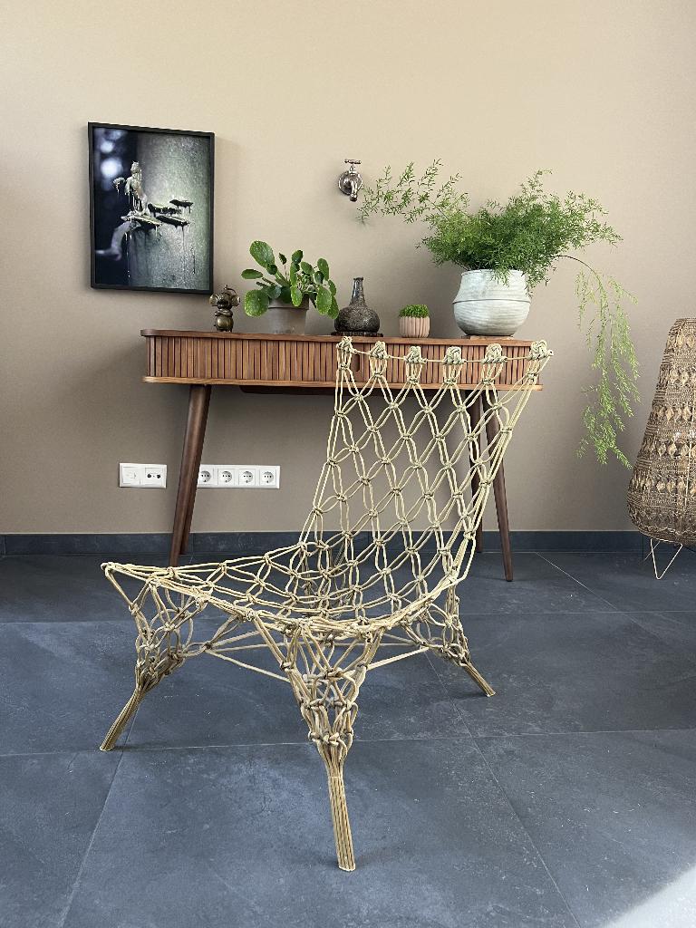 Iconische KNOTTED CHAIR van Marcel Wanders, Ophalen, Overige materialen, Bruin, Design
