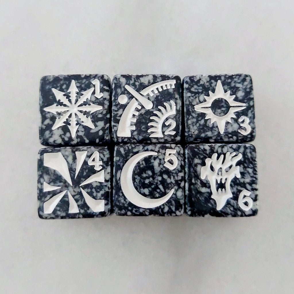 6 Scenery Dice Dobbelstenen 18mm Warhammer Age of Sigmar, Hobby en Vrije tijd, Wargaming, Ophalen of Verzenden, Nieuw, Warhammer