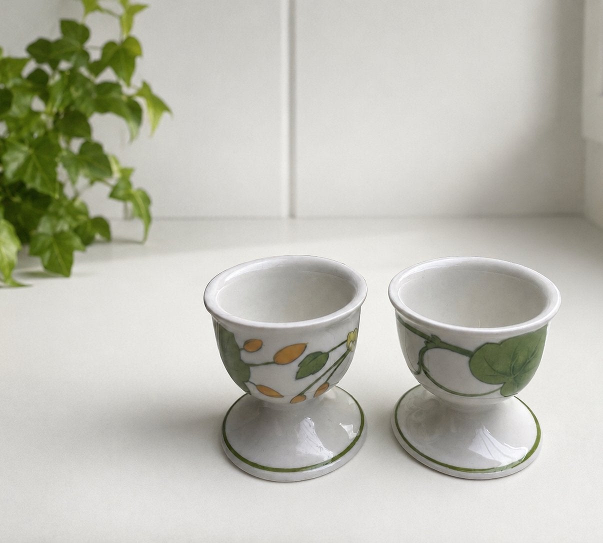 Villeroy & Boch Geranium - eierdopjes - 2 stuks - puntgaaf, Huis en Inrichting, Keuken | Servies, Klassiek, Nieuw, Ophalen of Verzenden