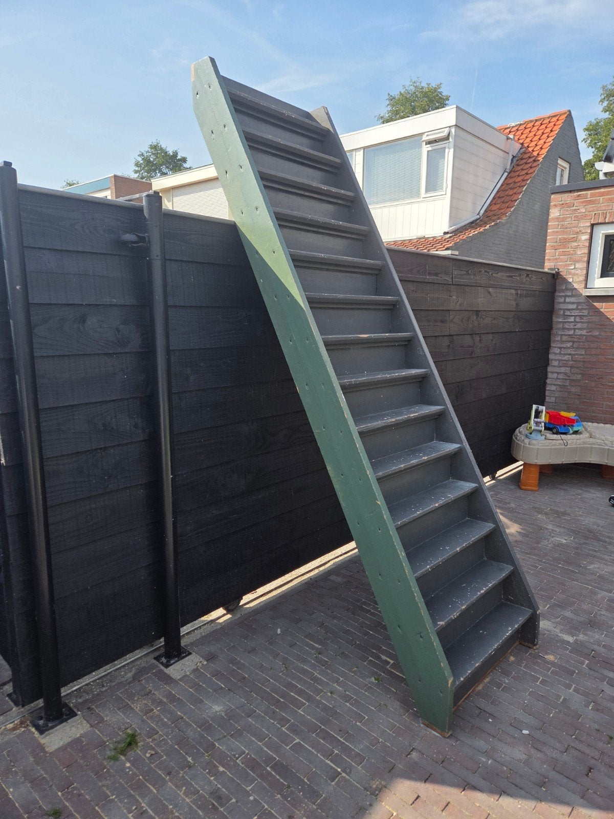 Stevige houten trap voor diverse doeleinden, Doe-het-zelf en Verbouw, Ophalen, Gebruikt, Trap, 2 tot 4 meter