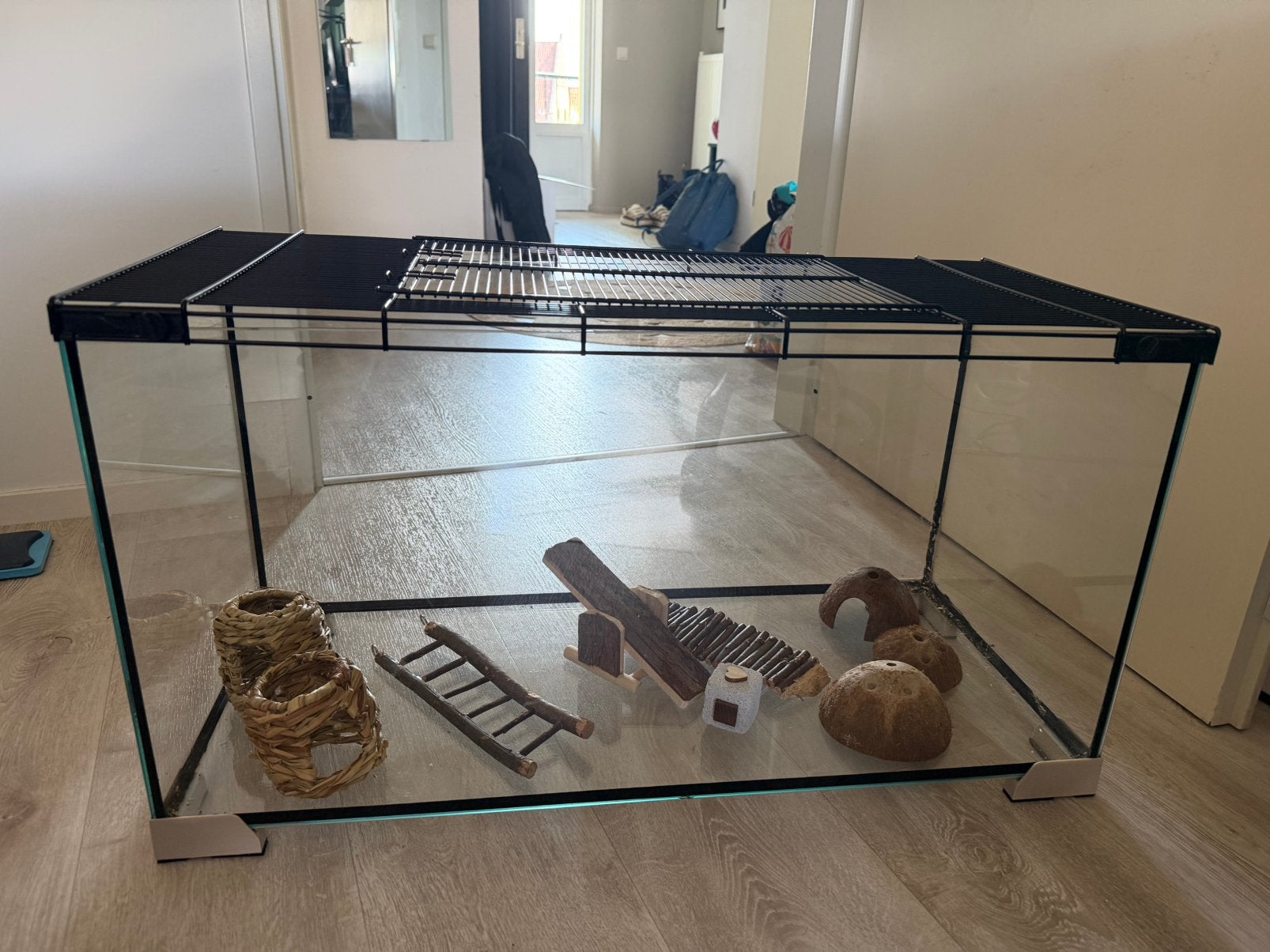 Hamster terrarium/ kooi, Kooi, Zo goed als nieuw, 75 tot 110 cm, Ophalen
