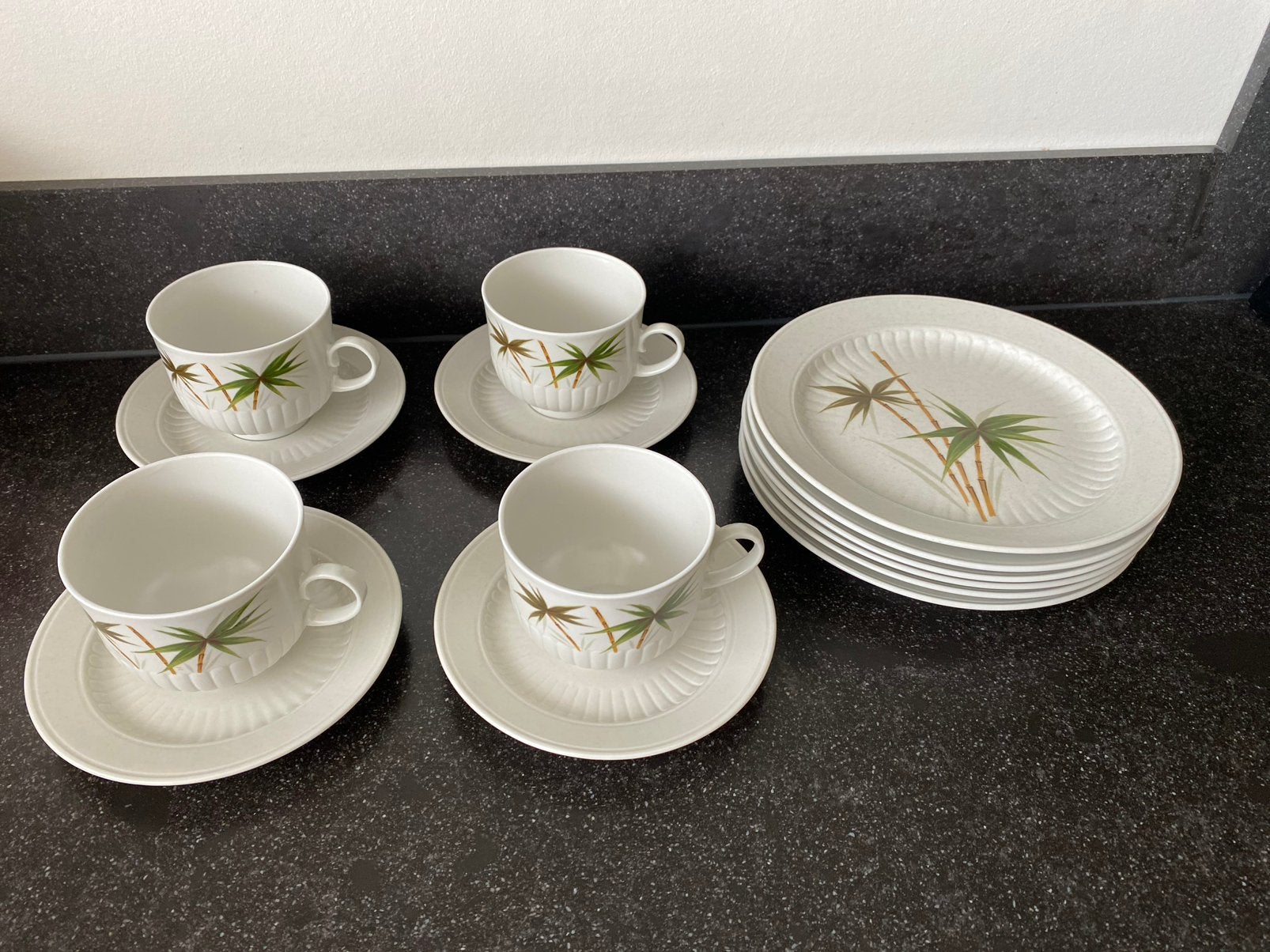 Winterling servies met bamboe print, Ophalen of Verzenden, Zo goed als nieuw, Aardewerk, Overige stijlen
