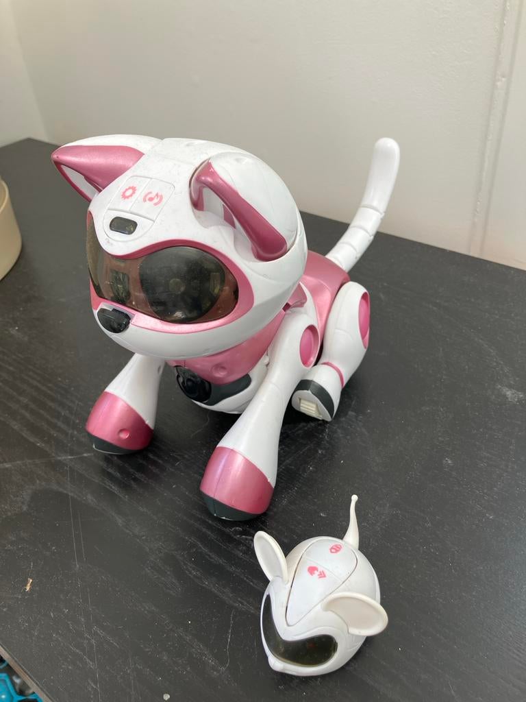 Zoomer Kitty robotkat met muis - Roze/Wit, Ophalen, Zo goed als nieuw