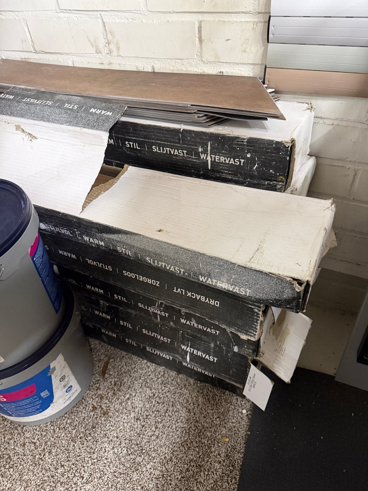 30 m² restpartij Hongaarse Punt Boterkoek 04734 Plak PVC, Ophalen, Zo goed als nieuw