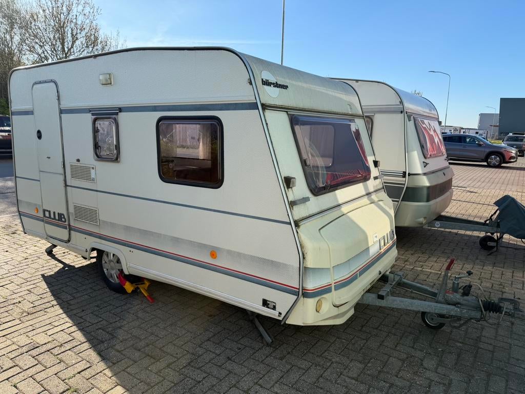 Burstner Club 3606 met voortent, Caravans en Kamperen, Schokbreker, Overige typen, Bedrijf, Treinzit