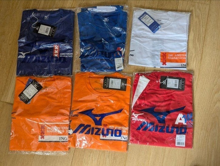6 T-shirts Amsterdam Marathon maat S, Ophalen of Verzenden, Nieuw, Kleding, Overige merken