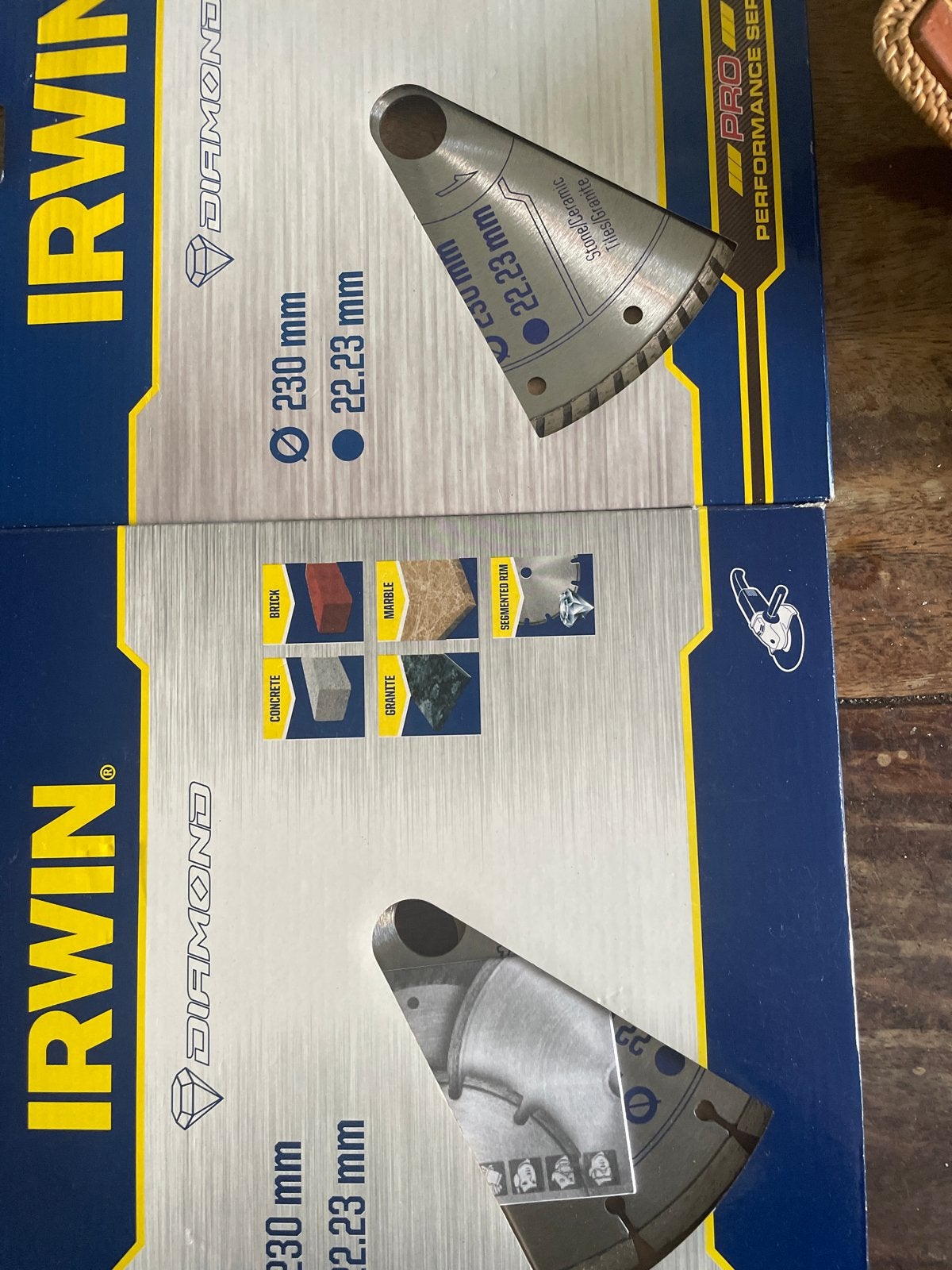IRWIN Diamant Doorslijpschijf 230 mm - Nieuw, Ophalen of Verzenden, Nieuw, Overige typen, Overige merken