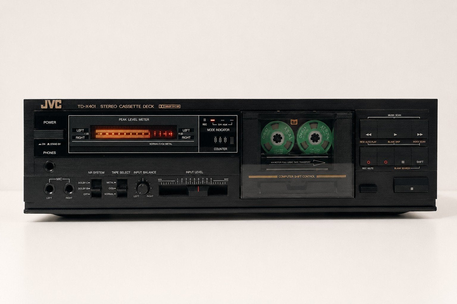 JVC TD-X401 Stereo Cassette Deck – Geserviced & werkend., Audio, Tv en Foto, Cassettedecks, JVC, Ophalen of Verzenden