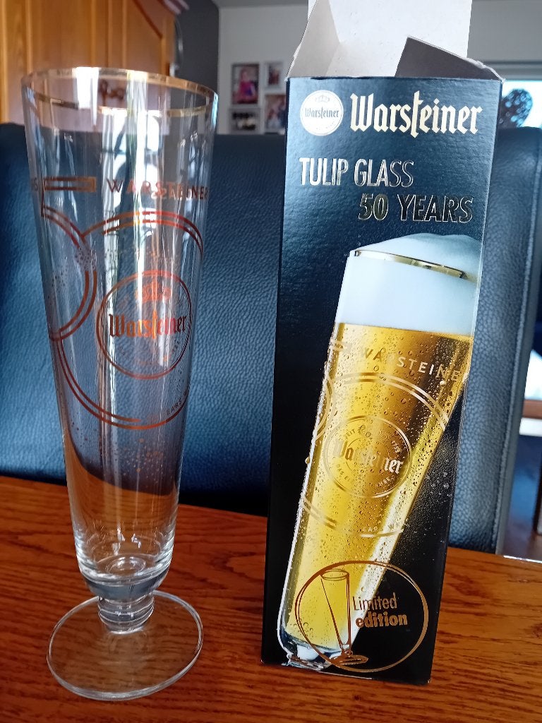 WARSTEINER TULIP glas 50 jaar NIEUW in doos /limited edition, Ophalen of Verzenden, Nieuw, Overige typen
