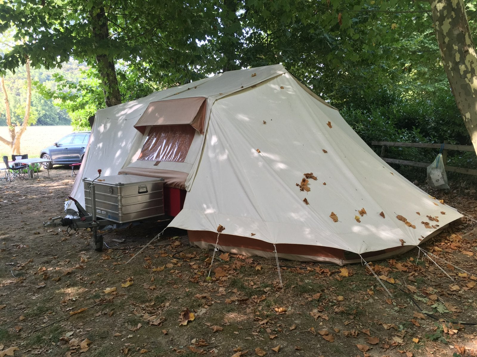 Achtertent Zambezi Original (kleur ecru/cognac), Ophalen, Gebruikt, Tot en met 4