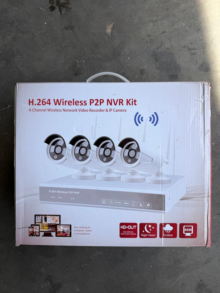 H.264 Draadloze P2P NVR Kit met 4 Outdoor Camera's, Ophalen of Verzenden, Nieuw, Buitencamera