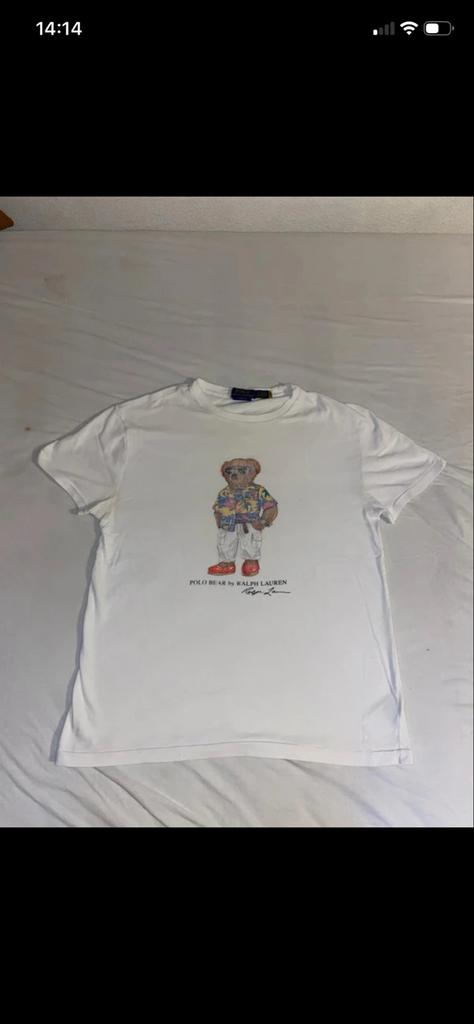 Polo Ralph Lauren T-shirt met Polo Bear print, Ophalen of Verzenden, Zo goed als nieuw, Maat 48/50 (M), Wit