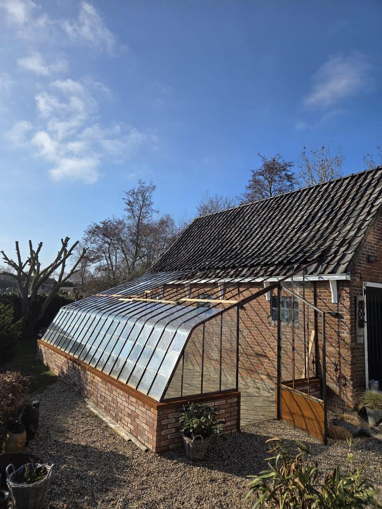 Alle zelfbouwmaterialen oude druivenkassen, Tuin en Terras, Ophalen, Glas, Gebruikt, Staal
