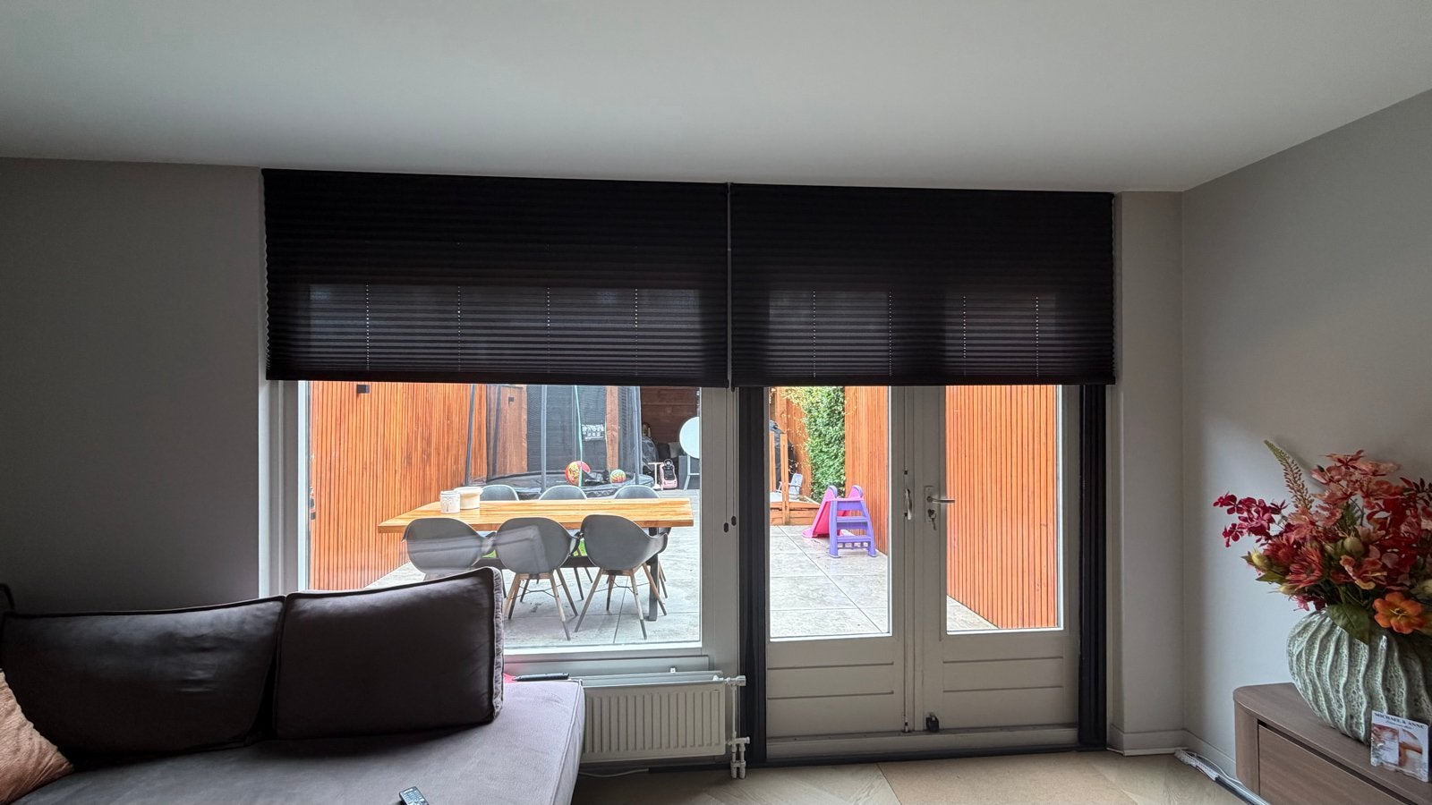Plisségordijnen lichtdoorlatend, zwart., Ophalen, Zwart, Plisségordijn, Lichtdoorlatend