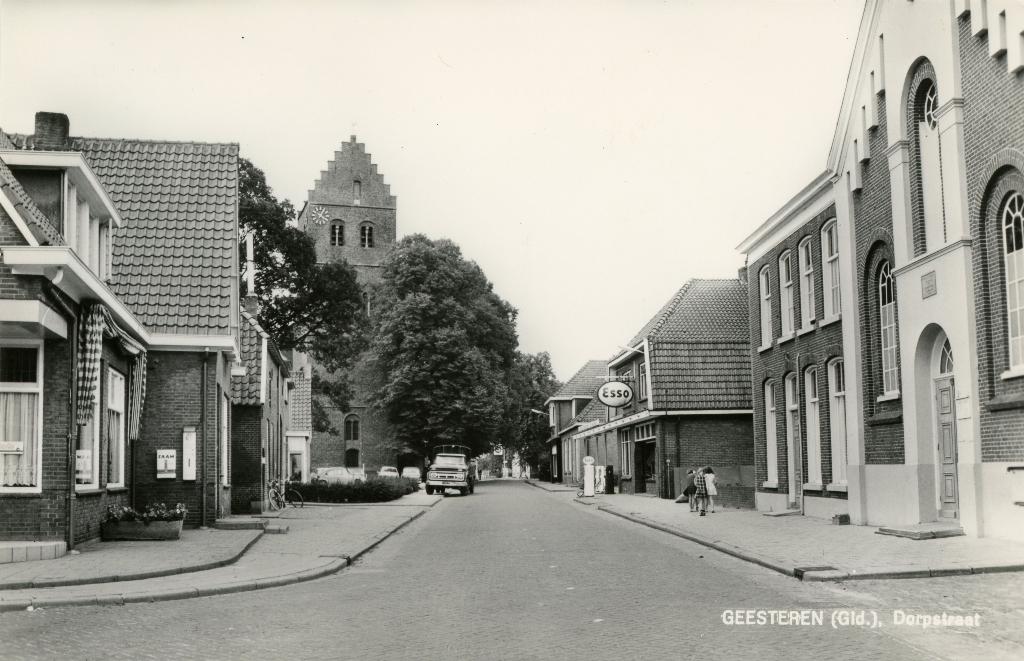 Oude Fotokaart Geesteren Dorpstraat Ongelopen, Verzenden, 1940 tot 1960, Ongelopen, Gelderland
