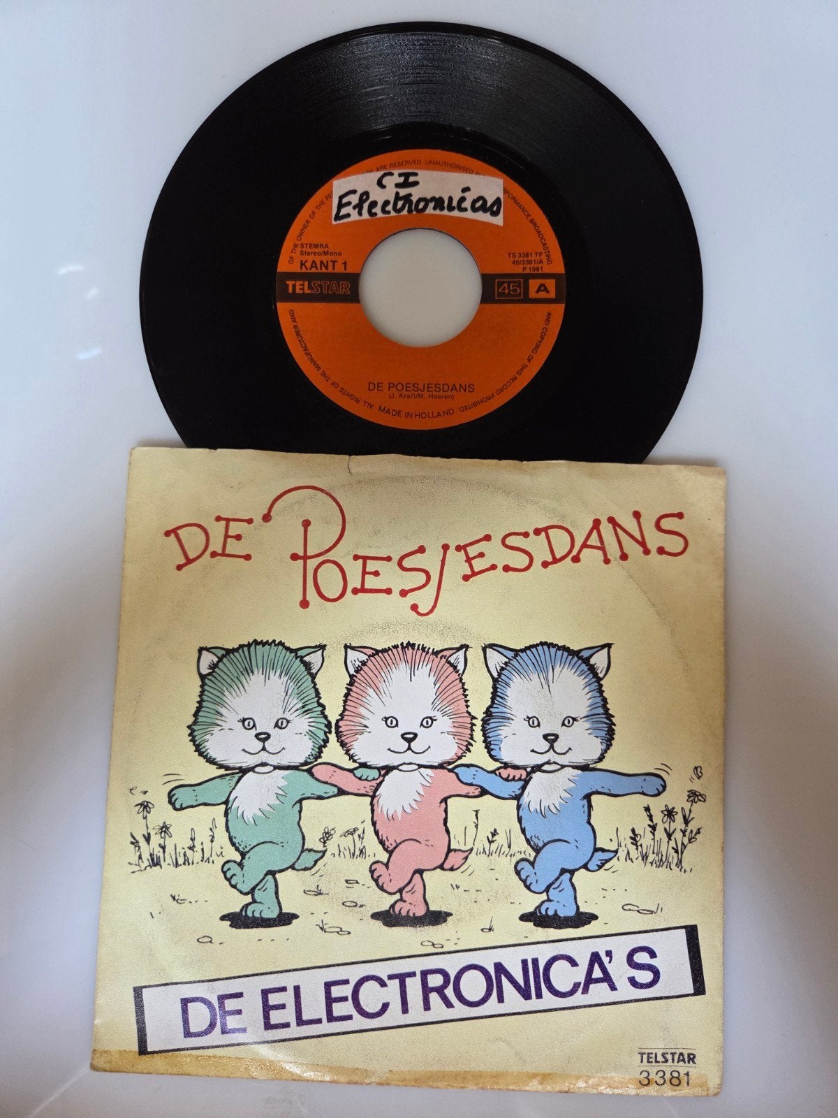 De Electronica's - De poesjesdans, Ophalen of Verzenden, Gebruikt, 7 inch, Nederlandstalig