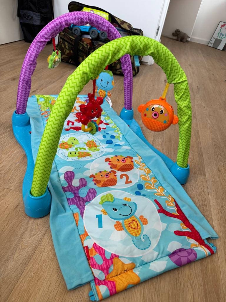Fisher-Price Kick 'n Crawl Musical Seahorse Gym, Ophalen of Verzenden, Zo goed als nieuw, Speelset, Met licht