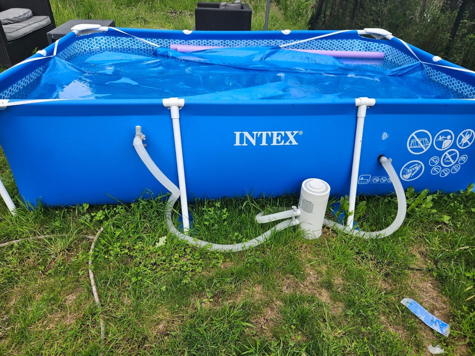 Intex zwembad (incl pomp) te koop, Ophalen, Minder dan 80 cm, Zo goed als nieuw, Opzetzwembad