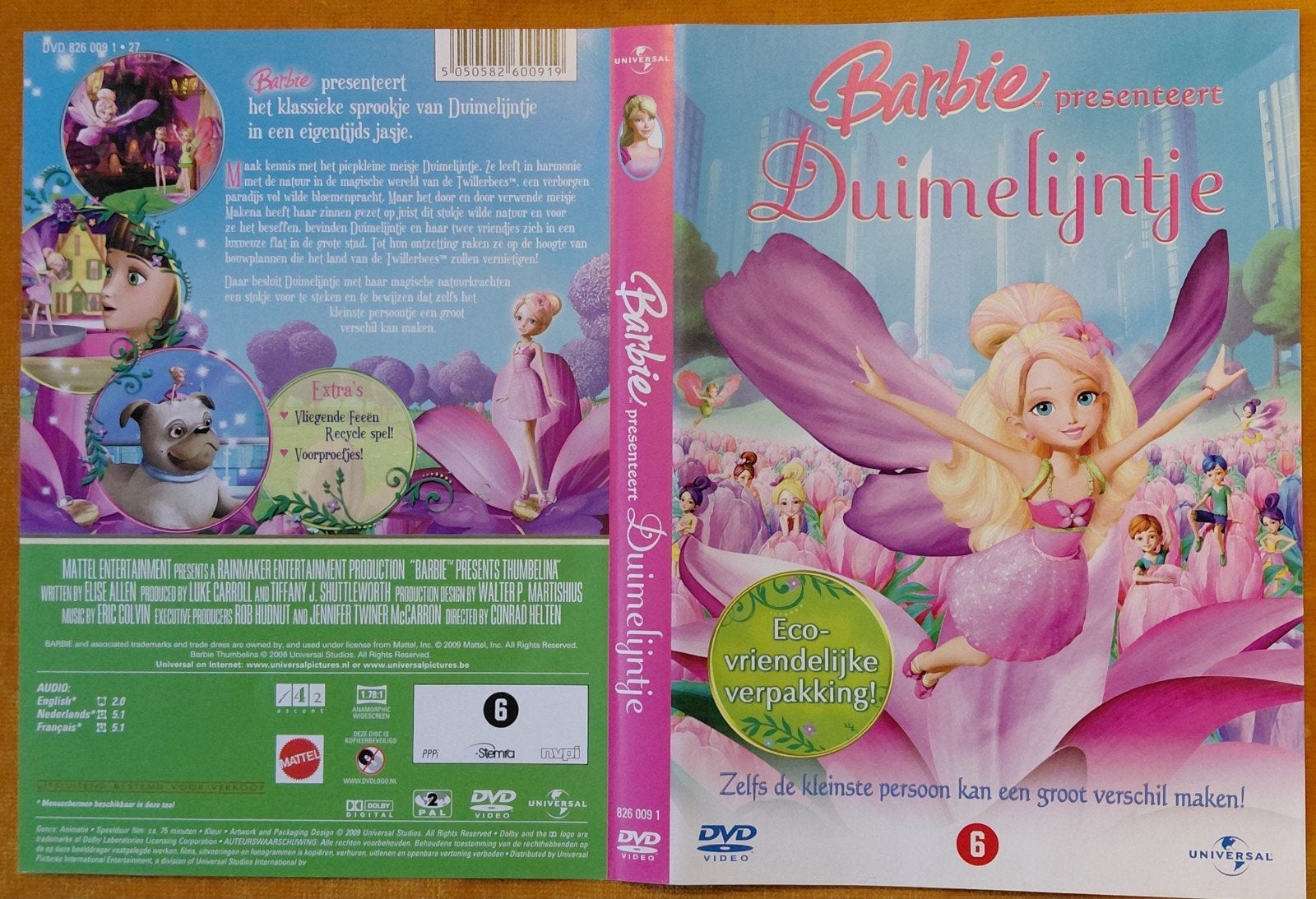 (218) Barbie presenteert Duimelijntje, Animatie, Ophalen of Verzenden, Zo goed als nieuw, Vanaf 6 jaar