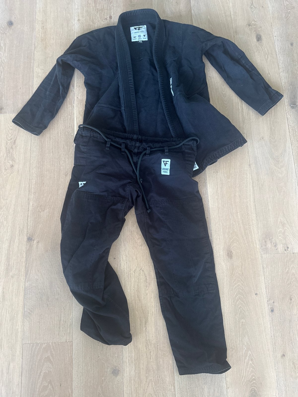 Ground Force BJJ Gi Zwart - Maat A2L, Gebruikt, Vechtsportpak, Maat L, Ophalen of Verzenden
