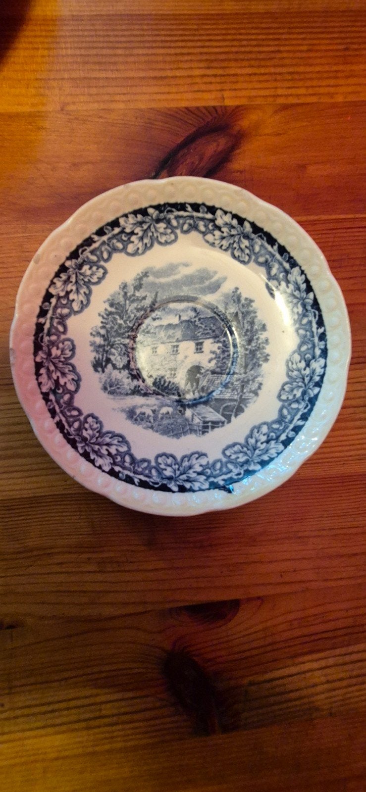 Antiek Boerenhoeve schoteltje, 15 cm diameter, Ophalen