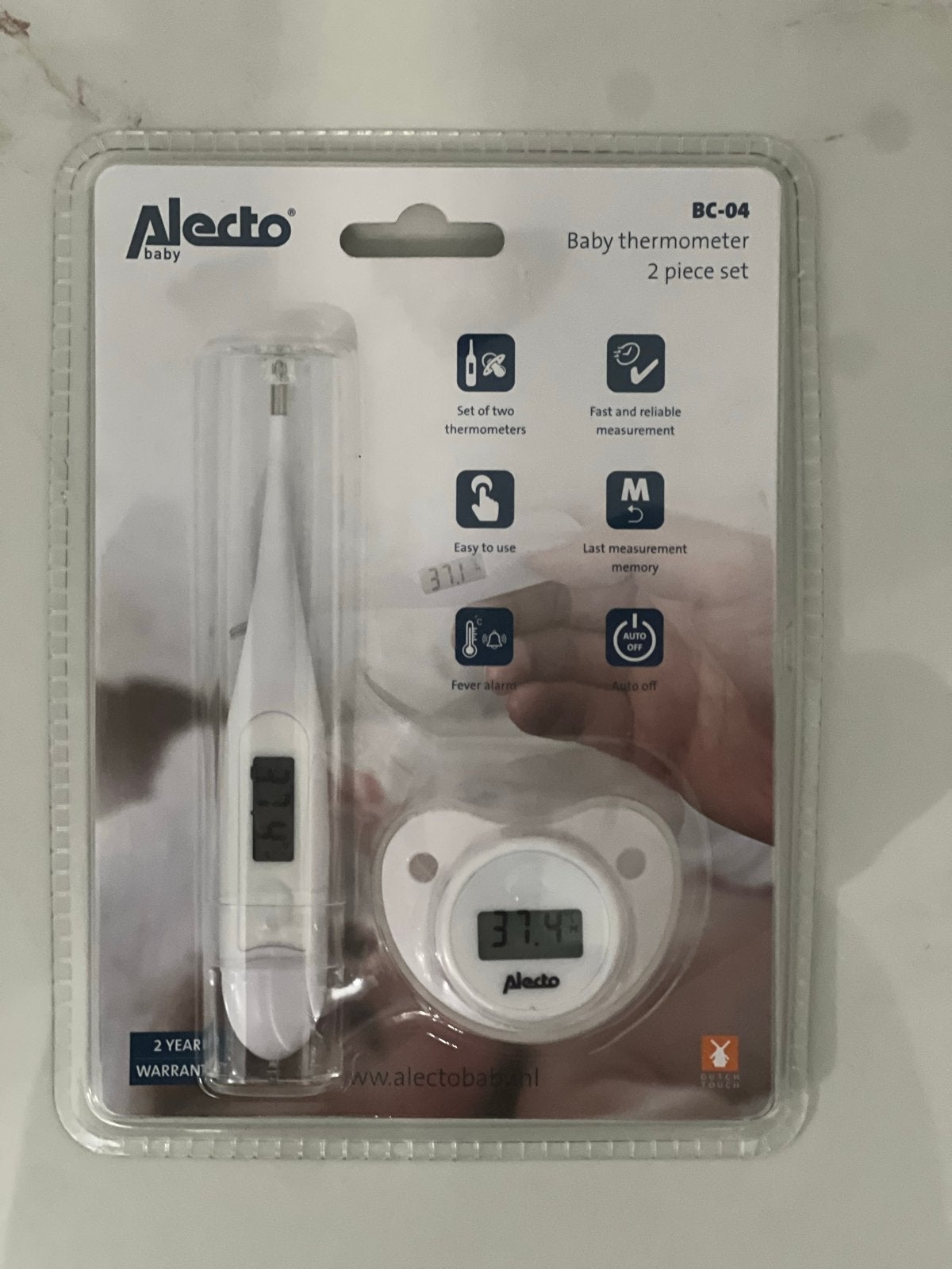 Alecto Baby BC-04 Babythermometer 2-delige set, Ophalen, Nieuw