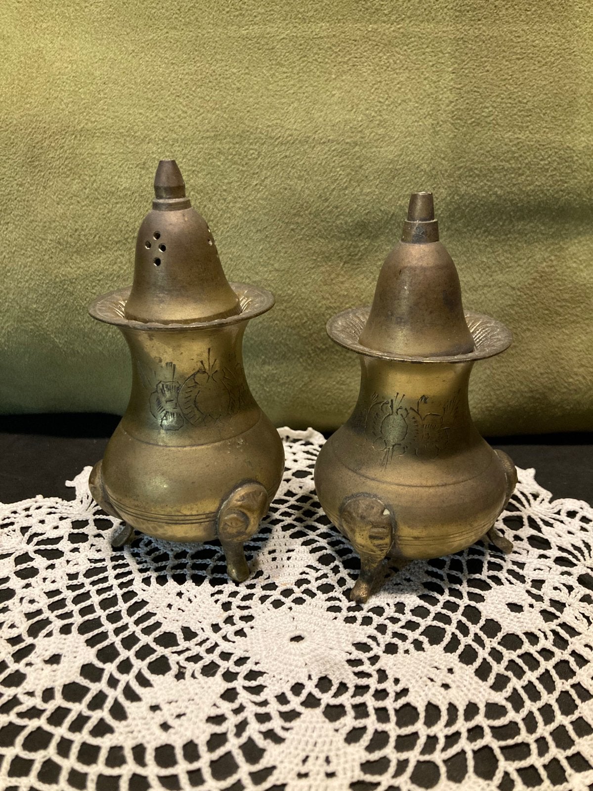 Oud peper en zout stel, EPNS (121125), Antiek en Kunst, Ophalen of Verzenden