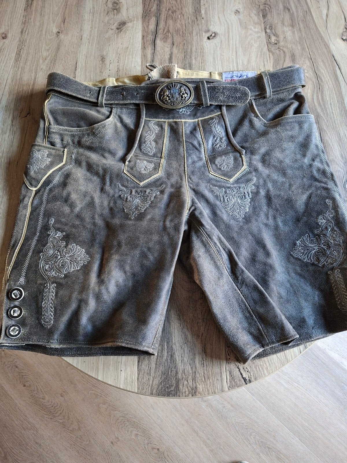 Lederhosenland Lederhose - Maat 60 laatste kans !!!!, Ophalen, Bruin, Overige maten, Lederhosenland