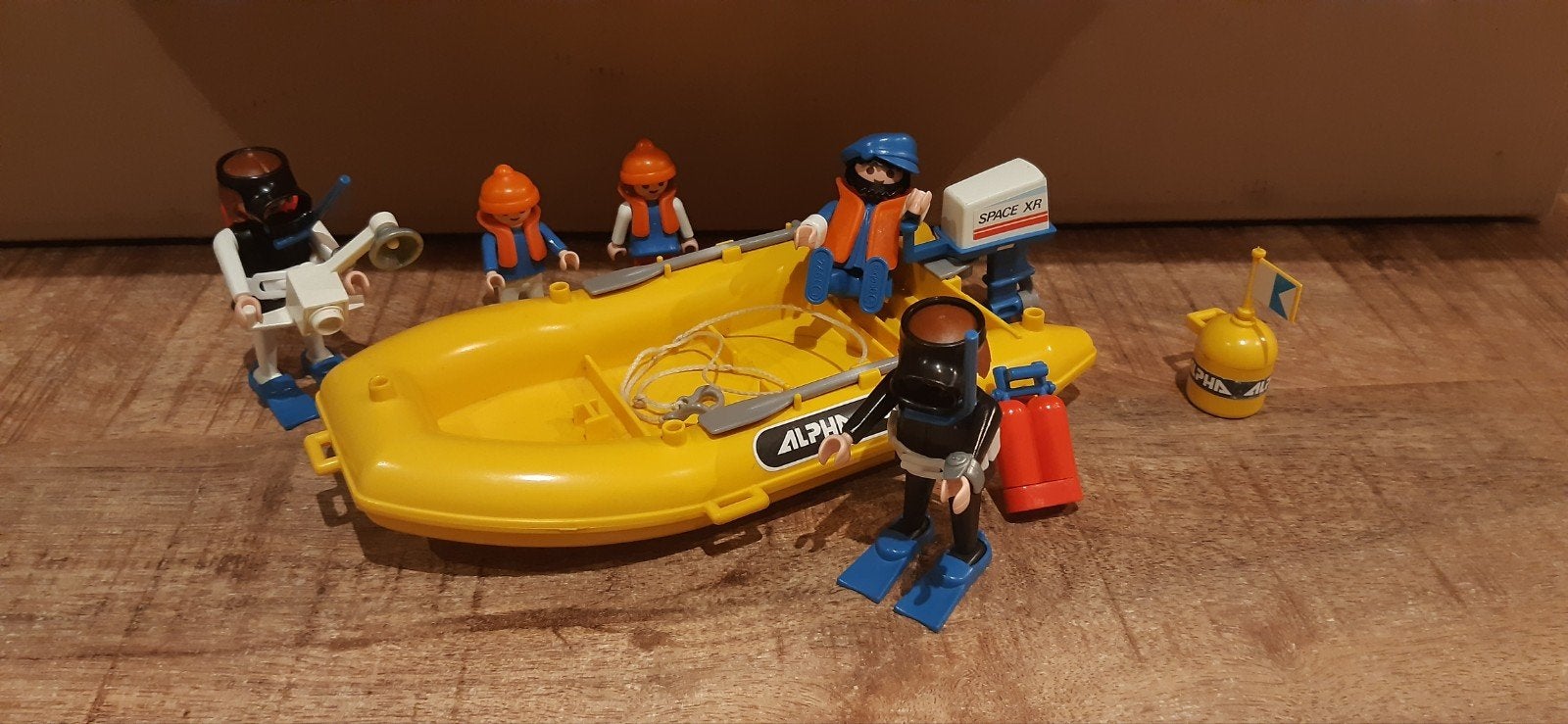 Vintage Playmobil 3479 – Sportduikers met Alpha 800 boot, Gebruikt, Complete set, Ophalen of Verzenden, Sports & action