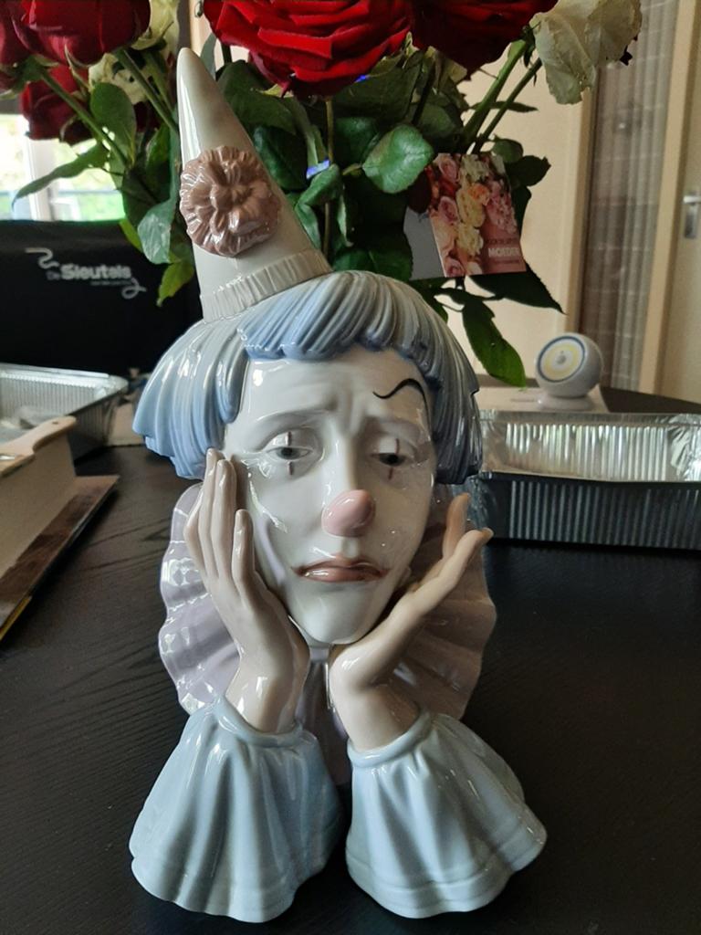 Lladro pierrot, Verzamelen, Beelden en Beeldjes, Ophalen of Verzenden, Gebruikt