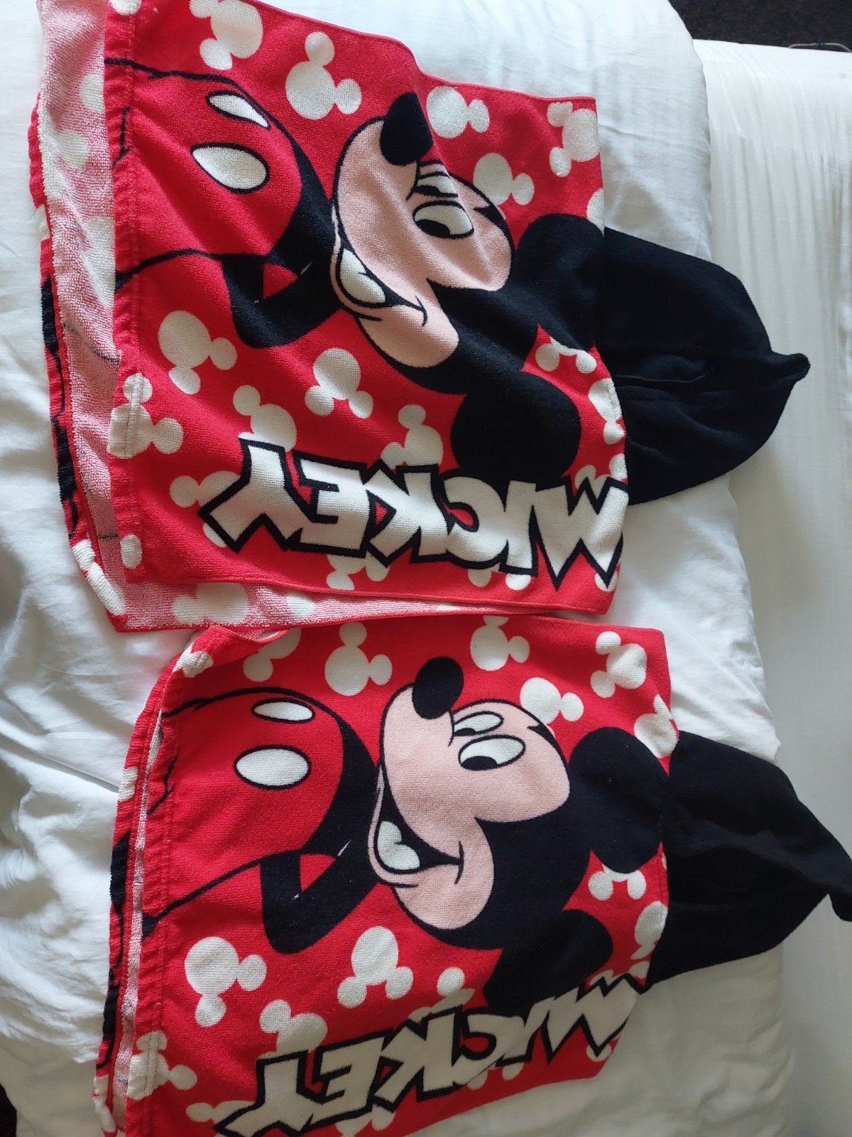 Badcape, handdoek kind Mickey mouse, Ophalen, Zo goed als nieuw, Wit, Jongetje of Meisje
