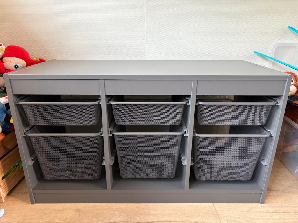 Ikea Trofast antraciet met metalen bakken, Ophalen, Gebruikt, Kast