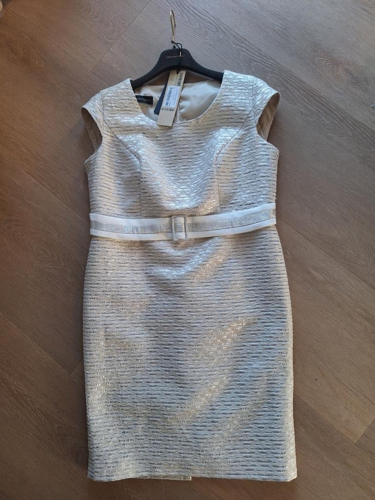 Linea Raffaelli cocktailjurk maat 40/ 42, Maat 38/40 (M), Beige, Nieuw, Ophalen of Verzenden