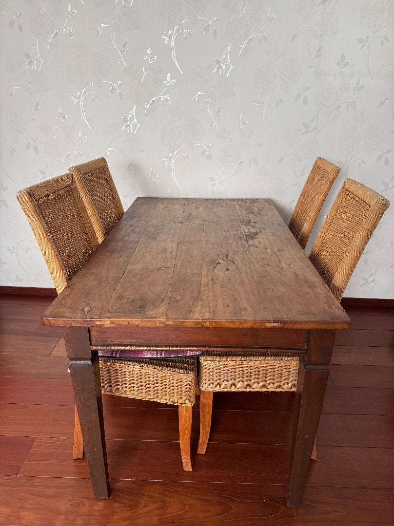 Eethoek met 4 stoelen, Huis en Inrichting, Complete eetkamers, Ophalen, Gebruikt, 4 tot 6 stoelen