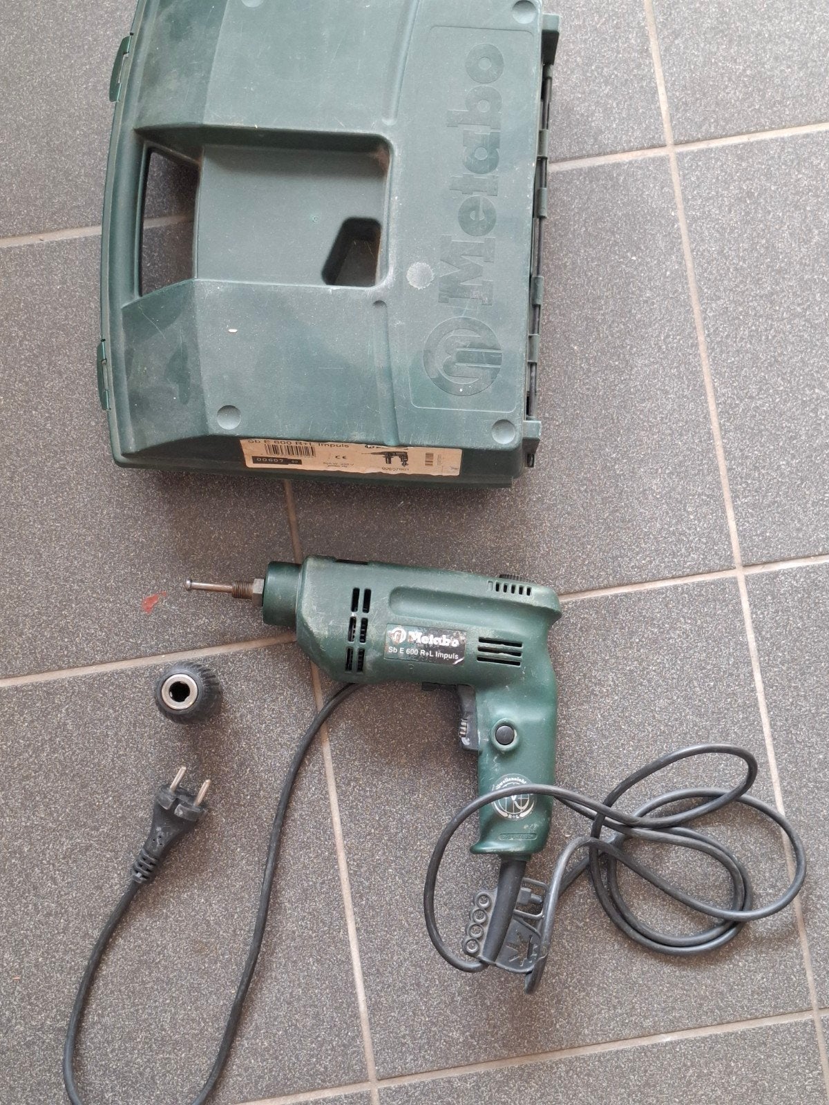 Metabo boormachine met impulsfunctie (boorkop te vervangen), Boormachine, Ophalen of Verzenden, Klopboormechanisme, Gebruikt