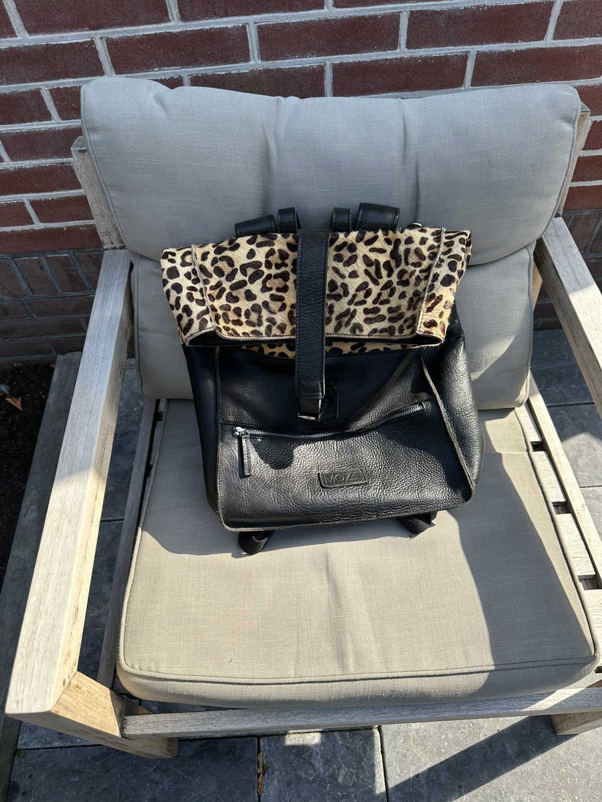 Mooie leren Mozz bag rugzak luiertas backpack, Ophalen of Verzenden, Zo goed als nieuw, Overige merken