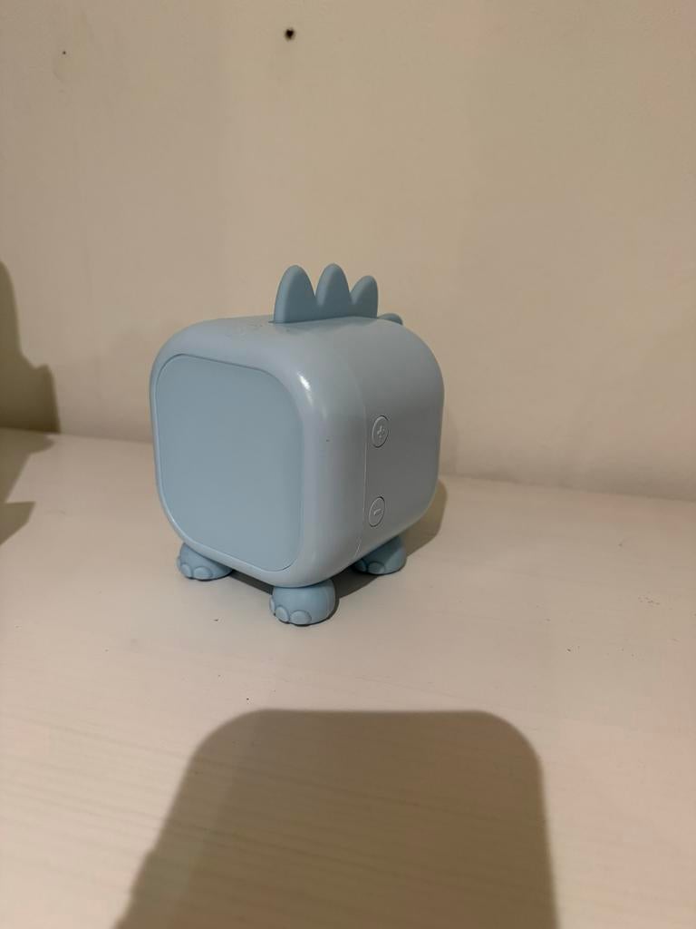 Dino Slaaptrainer Wekker Nachtlampje - Blauw, Ophalen of Verzenden, Nieuw