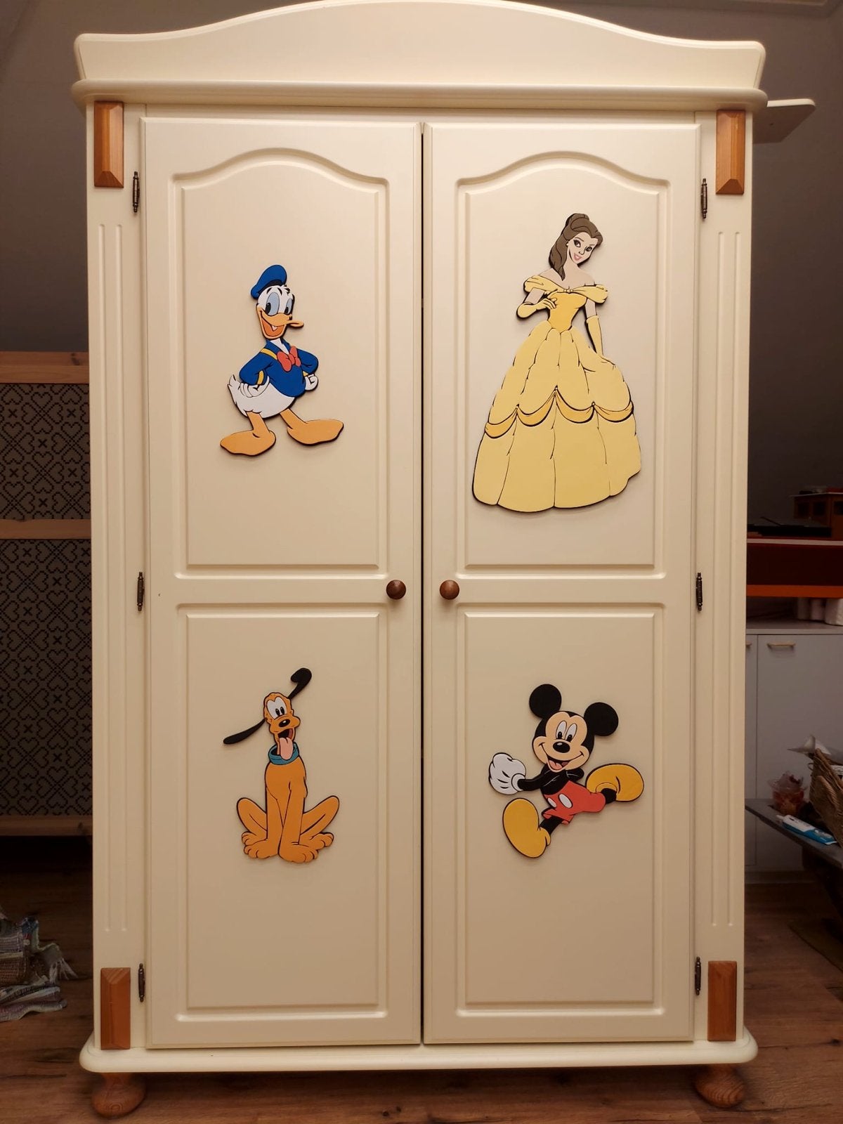 Babykamer set: Kledingkast en Commode - Zacht Geel, Ophalen, Gebruikt, Kast, 50 tot 70 cm